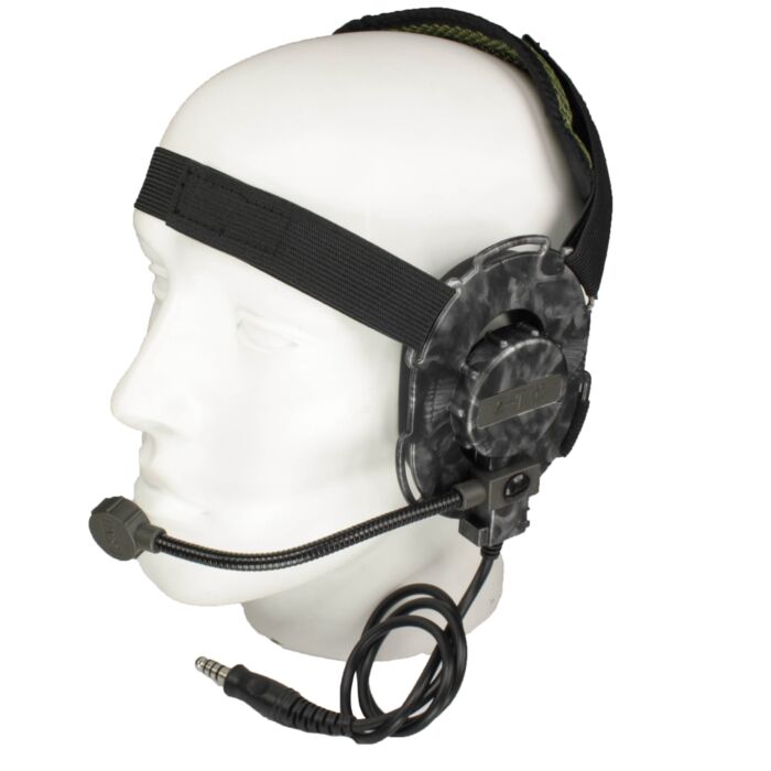 101inc Bowman EVO III Headset camo Z029 skull zwart
