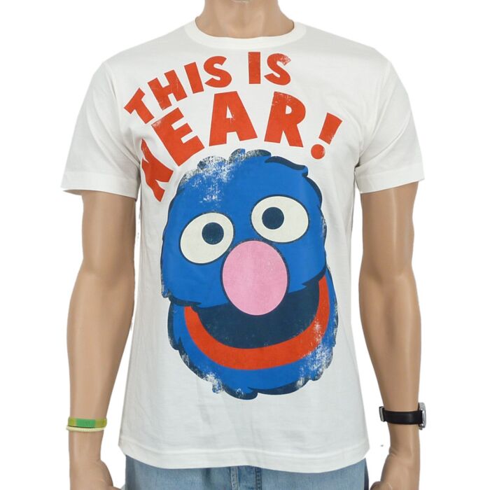 Fun t-shirt Grover near/far slimfit heren