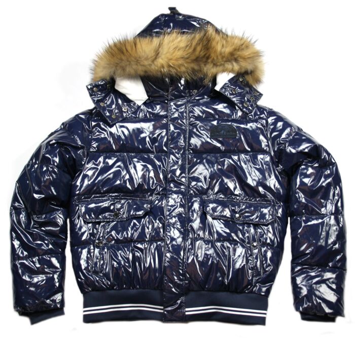 PuPha'Polo Monki bomber hooded racoon navy