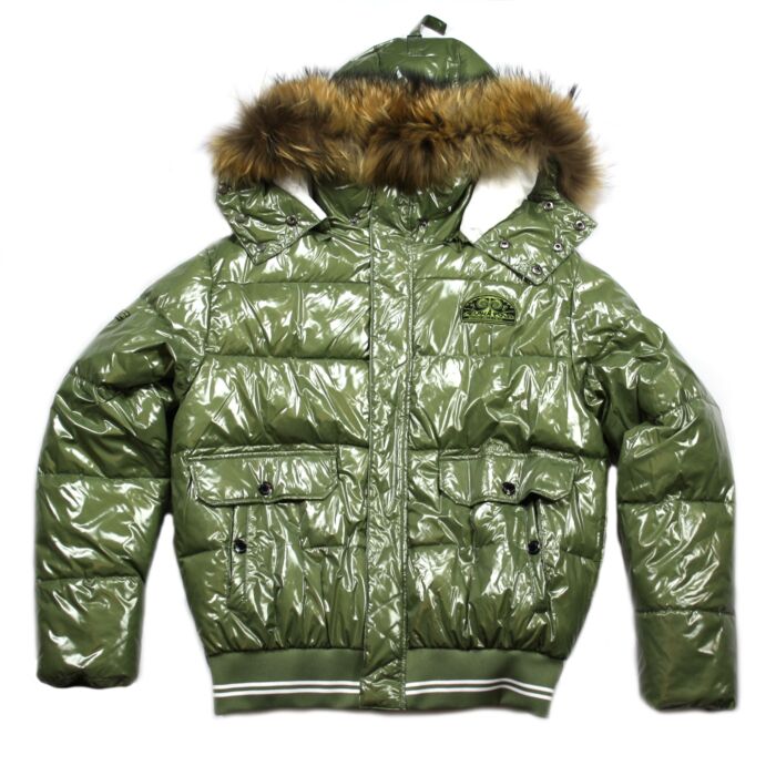 PuPha'Polo Monki bomber hooded racoon army green