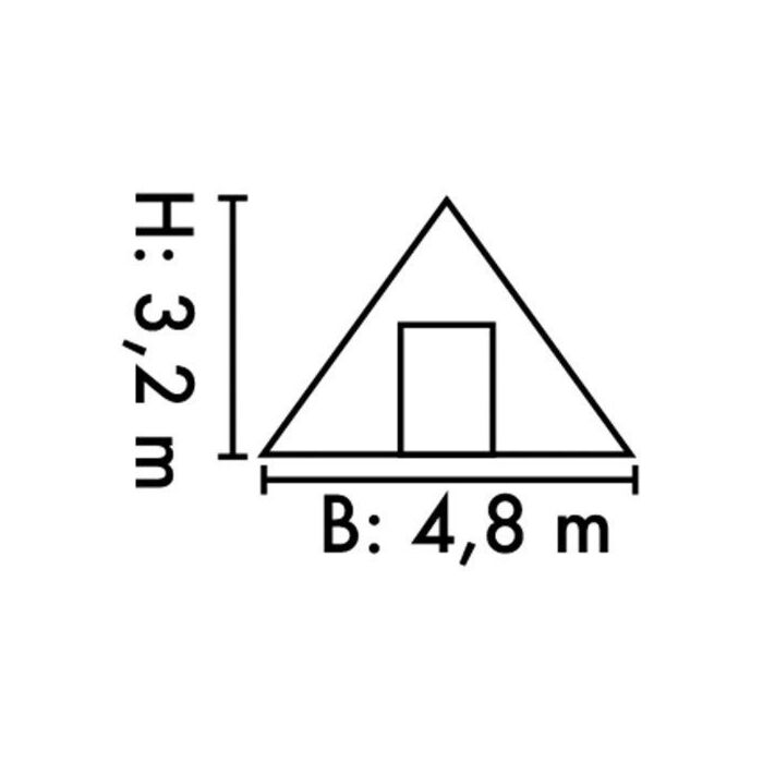 Legertent Groepstent Polyester Canvas 10 x 4.8 mtr NIEUW