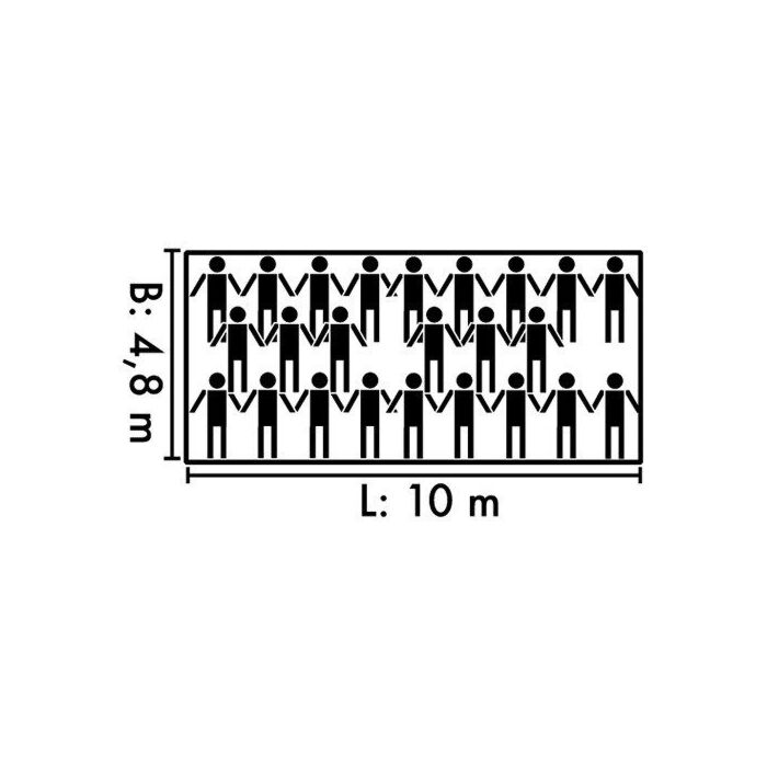 Legertent Groepstent Polyester Canvas 10 x 4.8 mtr NIEUW