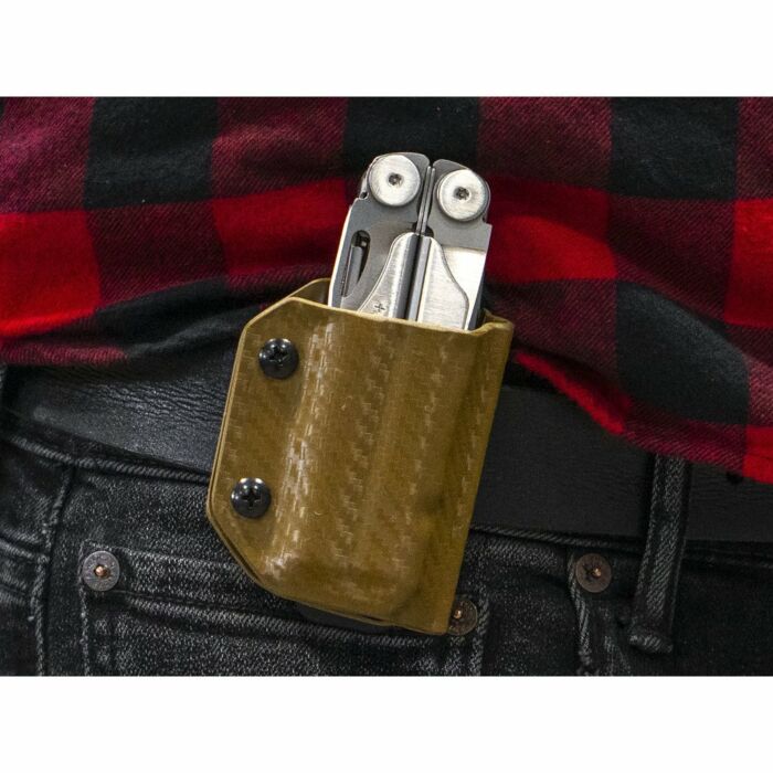 Clip & Carry Kydex Sheath CF-Brown Leatherman Wave