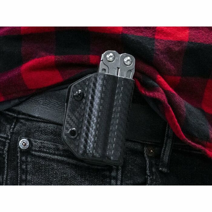 Clip & Carry Kydex Sheath CF-Black Leatherman Wingman/Sidekick/Rebar