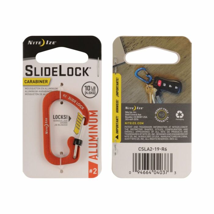 Nite Ize Karabijnhaak Slidelock Aluminium oranje #2