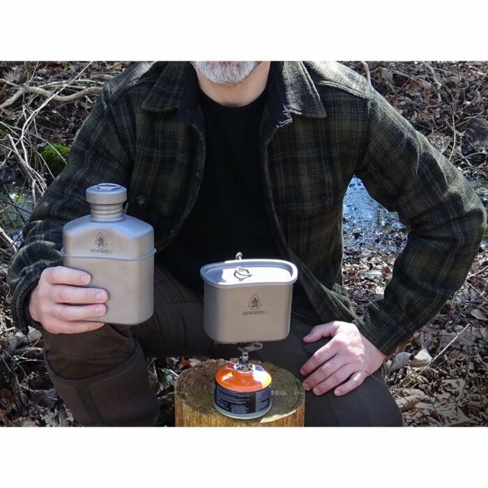 Pathfinder Titanium Veldfles Kookset (1,1L)
