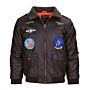 Fostex Kinder Flight Jacket PU Leder bruin