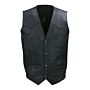 Biker vest leder zwart