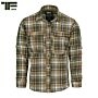 TF-2215 Flanel contractor overhemd bruin/groen