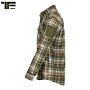 TF-2215 Flanel contractor overhemd bruin/groen