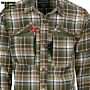 TF-2215 Flanel contractor overhemd bruin/groen