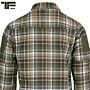 TF-2215 Flanel contractor overhemd bruin/groen