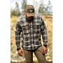 TF-2215 Flanel contractor overhemd bruin/groen