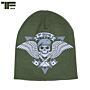 TF-2215 Beanie skull & wings groen