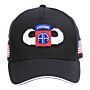 Fostex Baseball cap 82nd Airborne WWII 3D zwart