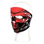 Biker Mask Neoprene full face red skull