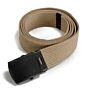 Tropenkoppel riem khaki met zwarte schuifgesp 