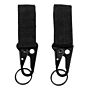 101inc Molle snap hook with keyring 2-pack zwart