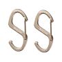 Nite Ize S-Biner Hook N Hold Karabijnhaak 2-Pack Zilver