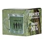 Fostex Emaille mok Coffee First! Groen