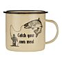 Fosco Emaille Mok Catch Your Own Meal beige