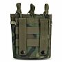 101Inc Molle pouch Sidearm 3 Mag. B woodland camo