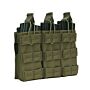 101inc Triple open top M4 mag pouch groen