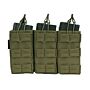 101inc Triple open top M4 mag pouch groen