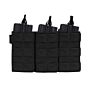 101inc Triple open top M4 mag pouch zwart