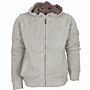 Life-Line Claro knitted hooded sweater grijs melee