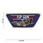 Embleem stof Top gun trapezium blauw