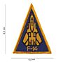 Embleem stof F-14 klein goud