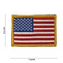Embleem USA geel stof+klittenband