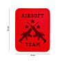 Embleem stof Airsoft team rood