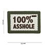 Embleem 3D PVC 100% Asshole beige/groen