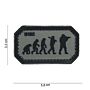Embleem 3D PVC Airsoft evolution grijs/zwart