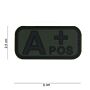 Embleem 3D PVC Bloedgroep A+ POS groen