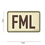 Embleem 3D PVC FML (fuck my life) beige