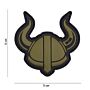Embleem 3D PVC Viking helm groen