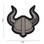 Embleem 3D PVC Viking helm grijs
