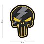 Embleem 3D PVC Punisher thunder geel