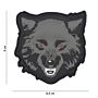 Embleem 3D PVC Wolf grijs
