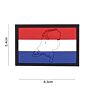 Embleem 3D PVC Nederland met contour