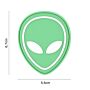 Embleem 3D PVC Alien Groen