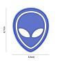 Embleem 3D PVC Alien Blauw