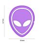Embleem 3D PVC Alien Paars