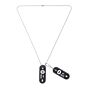 101inc Dog tag PVC Bloedgroep O- negatief zwart