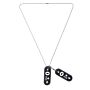 101inc Dog tag PVC Bloedgroep O+ positief zwart