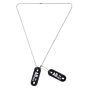 101inc Dog tag PVC Bloedgroep AB- negatief zwart