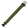 101inc Paracord Bracelet+Fluitje 9inch groen